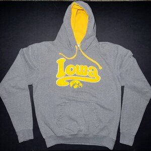 Press Box Womens Gray and Yellow Pullover Hoodie with Drawstring Size XL